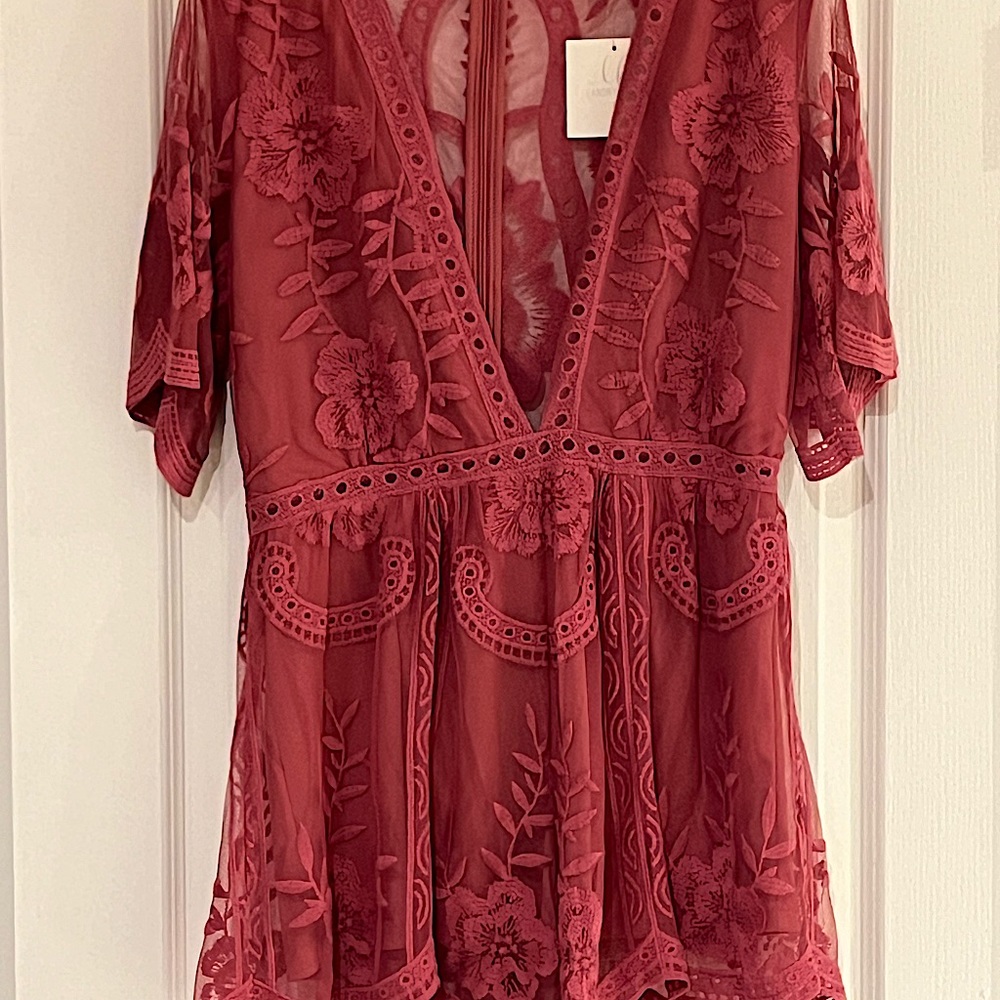 Short sleeve Raspberry Romper - Picture 4 of 6